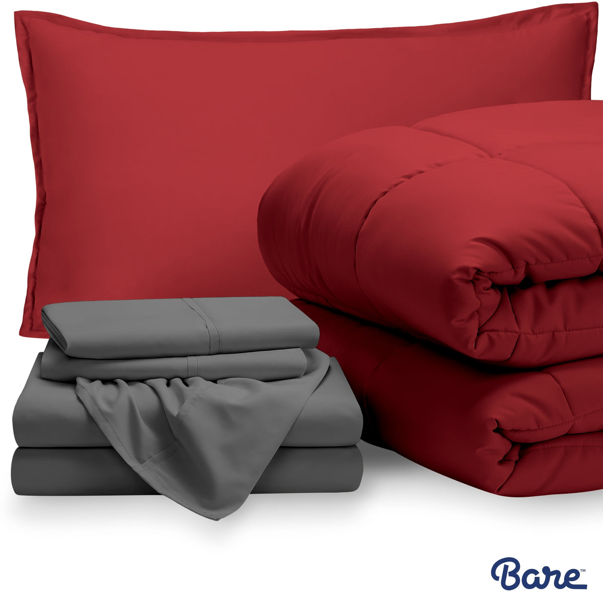 Bare Home Bed-in-a-Bag Down Alternative Comforter & Sheet Set