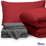 Bare Home Bed-in-a-Bag Down Alternative Comforter & Sheet Set