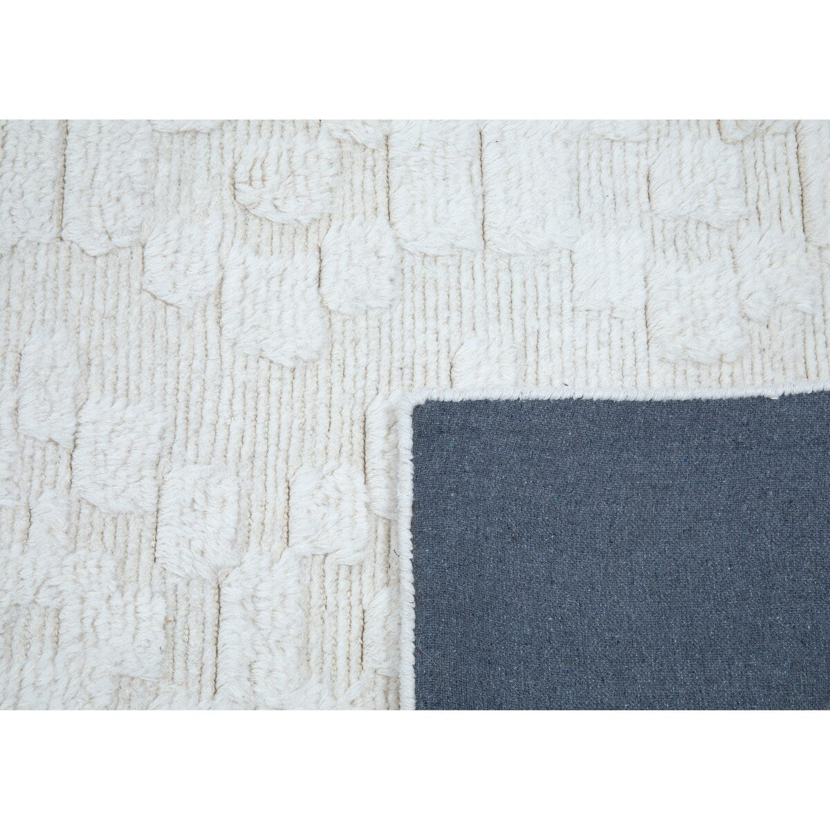 NuStory Barefoot Hand Tufted Solid Color Area Rug in Ivory Linen