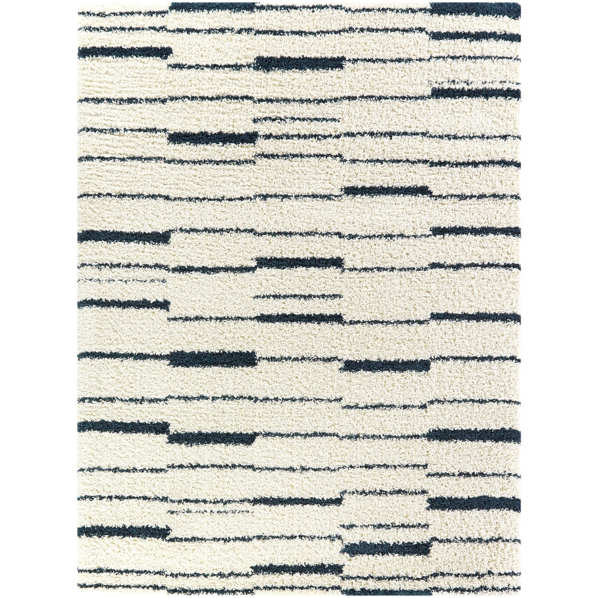 Barlough Contemporary StripeShag Area Rug - 5'3" x 7'