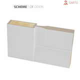 Barn Bypass Doors6.6ft Hardware / Lucia 31 White