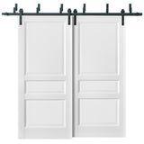 Barn Bypass Doors6.6ft Hardware / Lucia 31 White