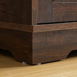 Barn Door Buffet Bar Cabinet with Wine Rack Sideboard Cabinet