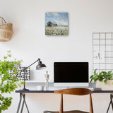 Barn with White Poppies By Studio Arts Canvas Art Print