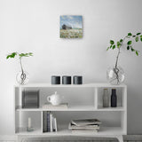 Barn with White Poppies By Studio Arts Canvas Art Print