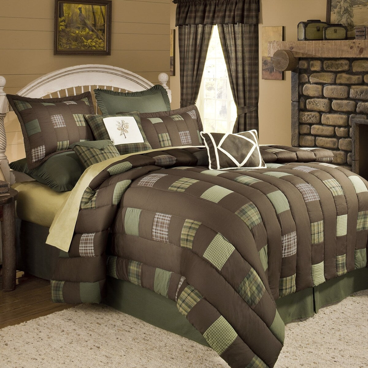 Barnwood Teal/Grey Accent Throw Pillows & Euro Sham