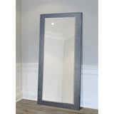 Barnwood Wood Full Length Mirror - Distressed Gray- 62X27 - Grey Barnwood