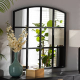 Barrington Modern Black Finished Metal Accent Wall Mirror