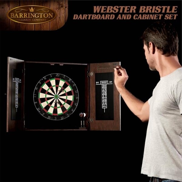 Barrington Webster Bristle Dartboard and Cabinet Set