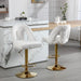 Barstools Adjusatble Seat Height, Modern Bar Stool with Nailheads for Home Pub and Kitchen Island,Set of 2