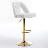 Barstools Adjusatble Seat Height, Modern Bar Stool with Nailheads for Home Pub and Kitchen Island,Set of 2