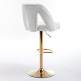 Barstools Adjusatble Seat Height, Modern Bar Stool with Nailheads for Home Pub and Kitchen Island,Set of 2