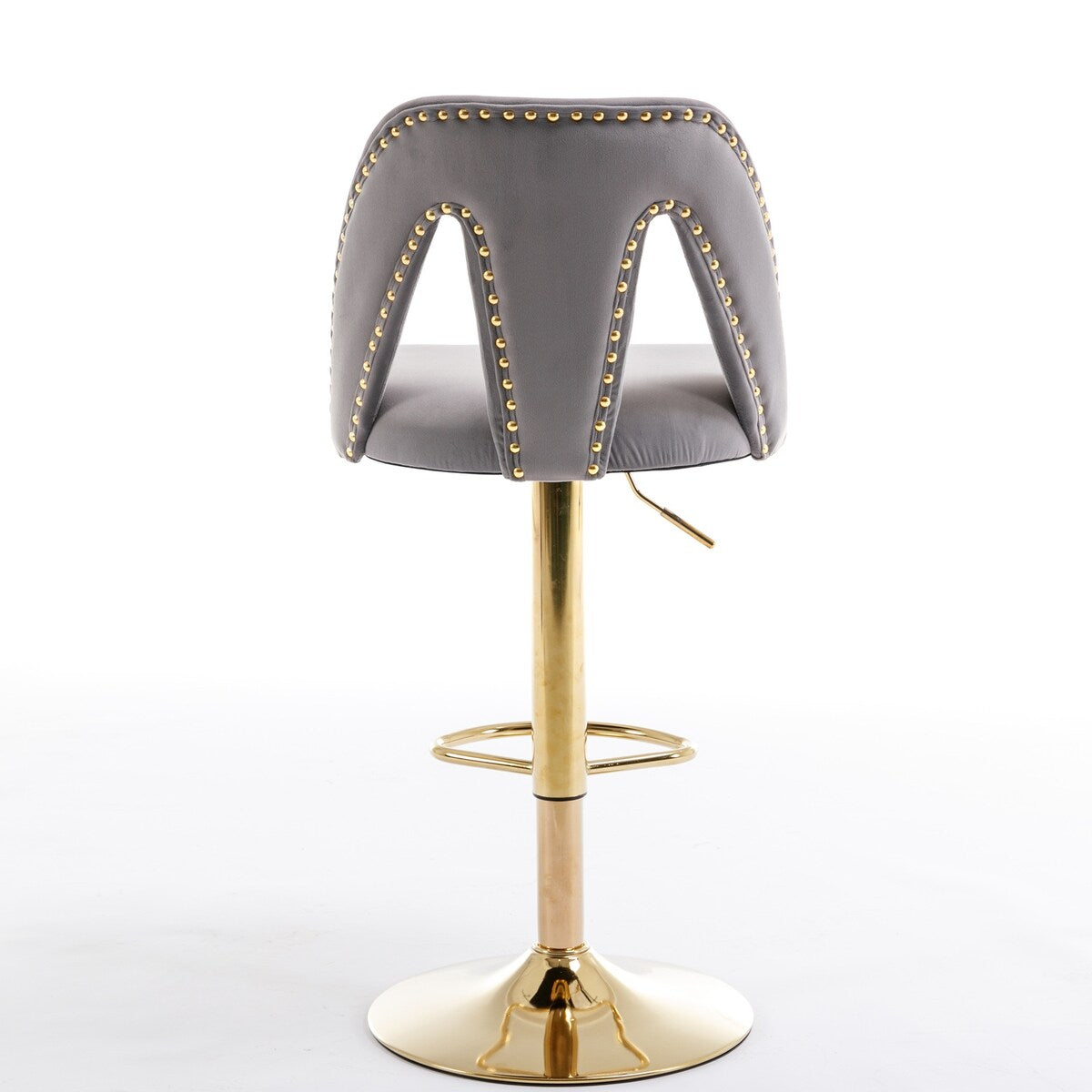 Barstools Adjusatble Seat Height, Modern Bar Stool with Nailheads for Home Pub and Kitchen Island,Set of 2