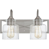 Bartley 2-Light Brushed Nickel Vanity Light