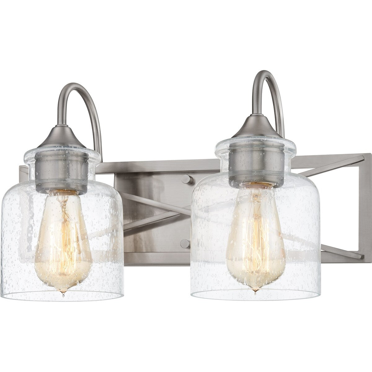 Bartley 2-Light Brushed Nickel Vanity Light