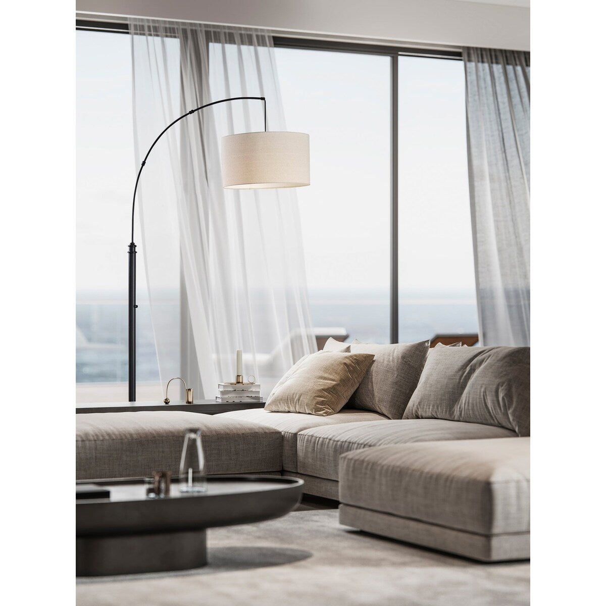 Barton Arc Lamp- Black