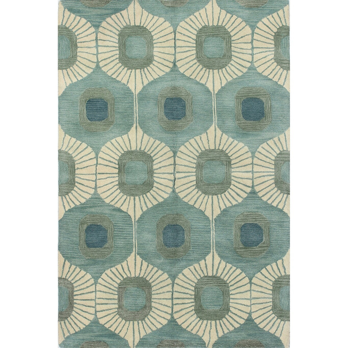 Bashian Woodbridge Hand-tufted Modern Abstract Ikat Wool Area Rug