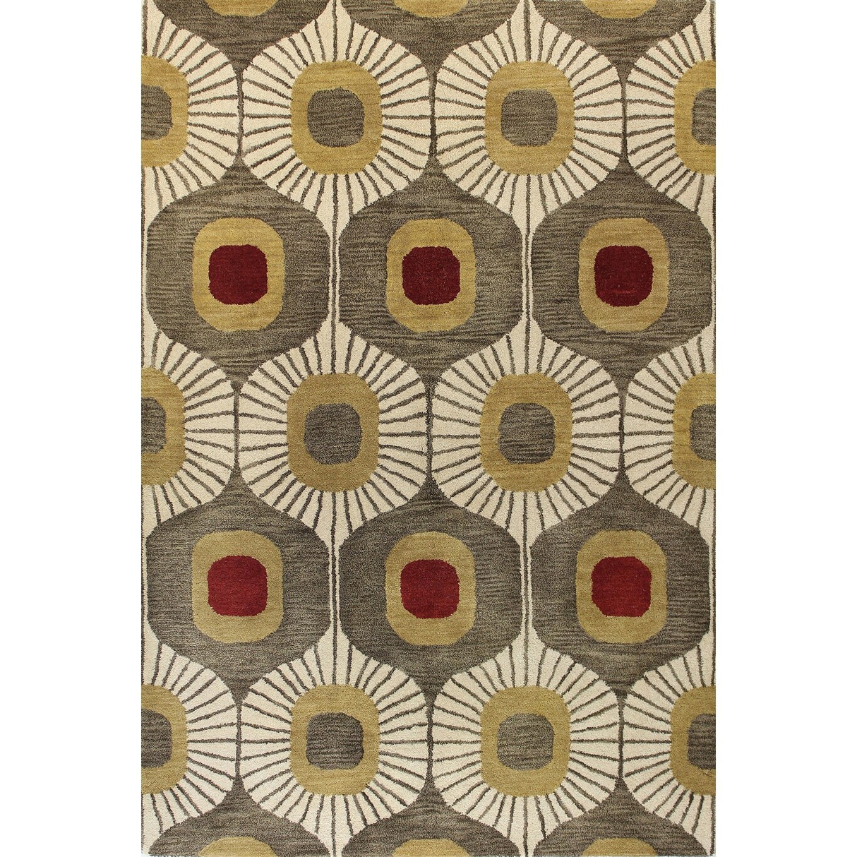 Bashian Woodbridge Hand-tufted Modern Abstract Ikat Wool Area Rug
