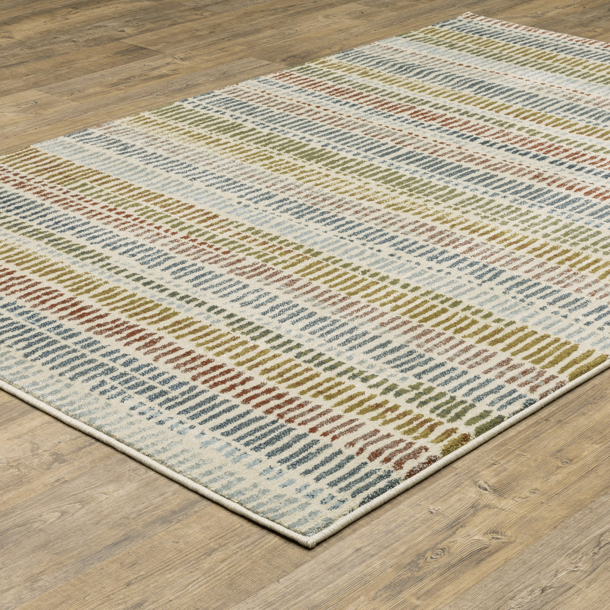 Style Haven Bassel Distressed Striped Ivory/ Multi Indoor Area Rug