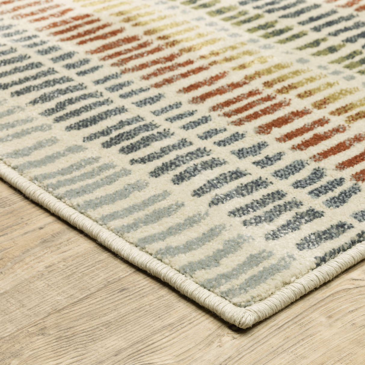 Style Haven Bassel Distressed Striped Ivory/ Multi Indoor Area Rug