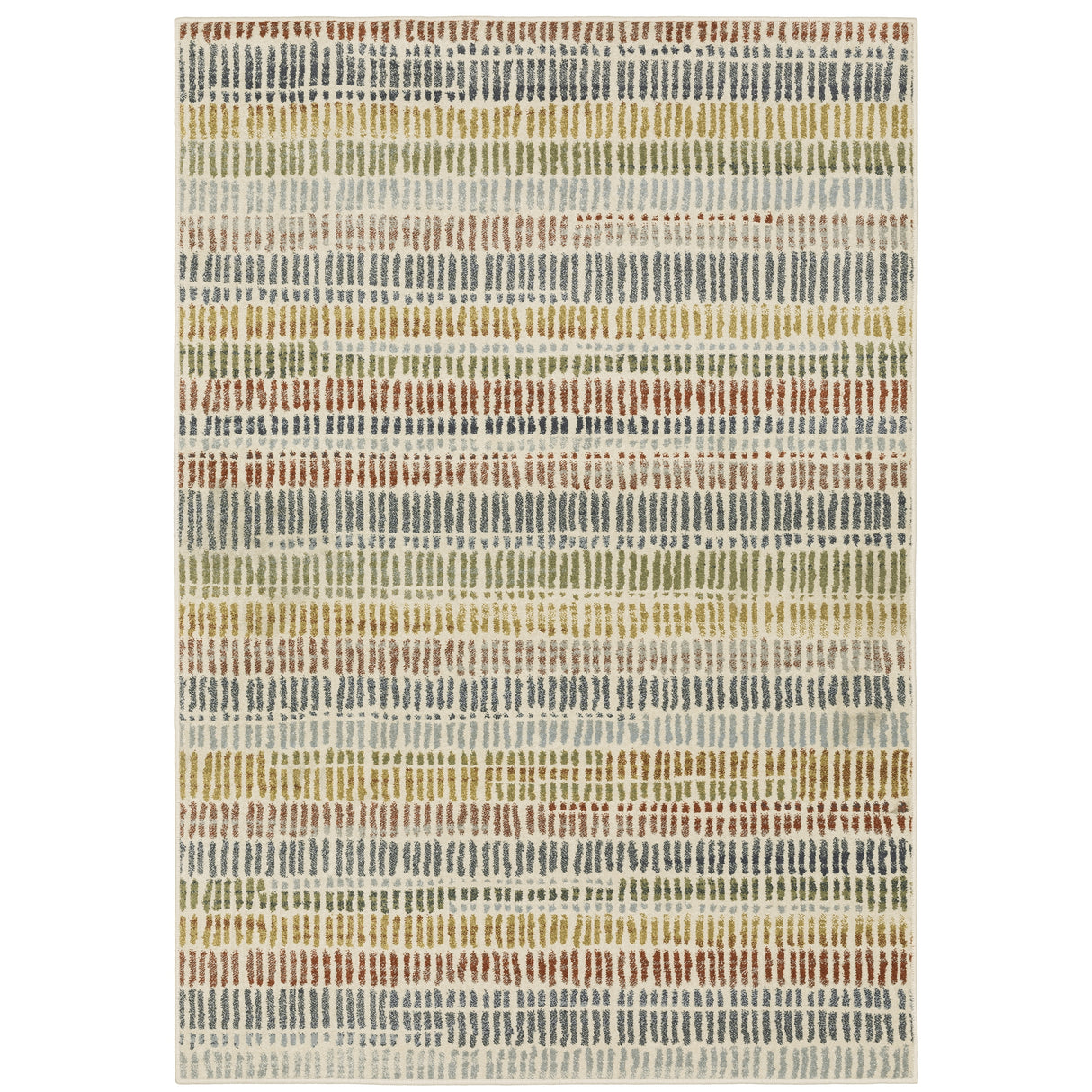 Style Haven Bassel Distressed Striped Ivory/ Multi Indoor Area Rug