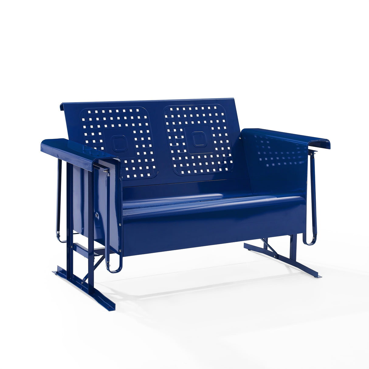 Crosley Bates Outdoor Metal Loveseat Glider - 28"x48.75"x32.5"
