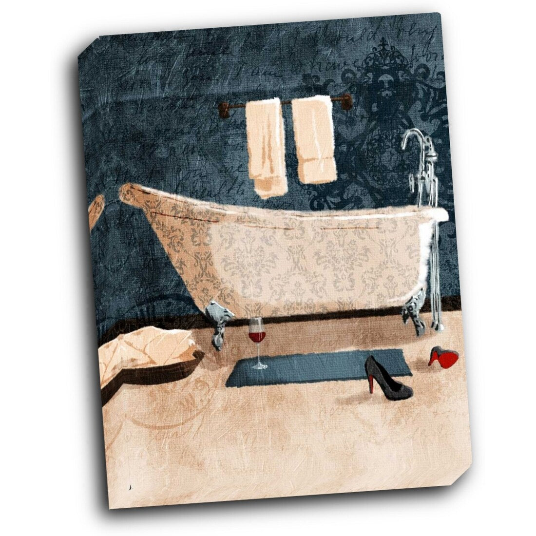 Bath And Wine 16x20 Gallery Wrapped Stretched Canvas