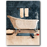 Bath And Wine 16x20 Gallery Wrapped Stretched Canvas