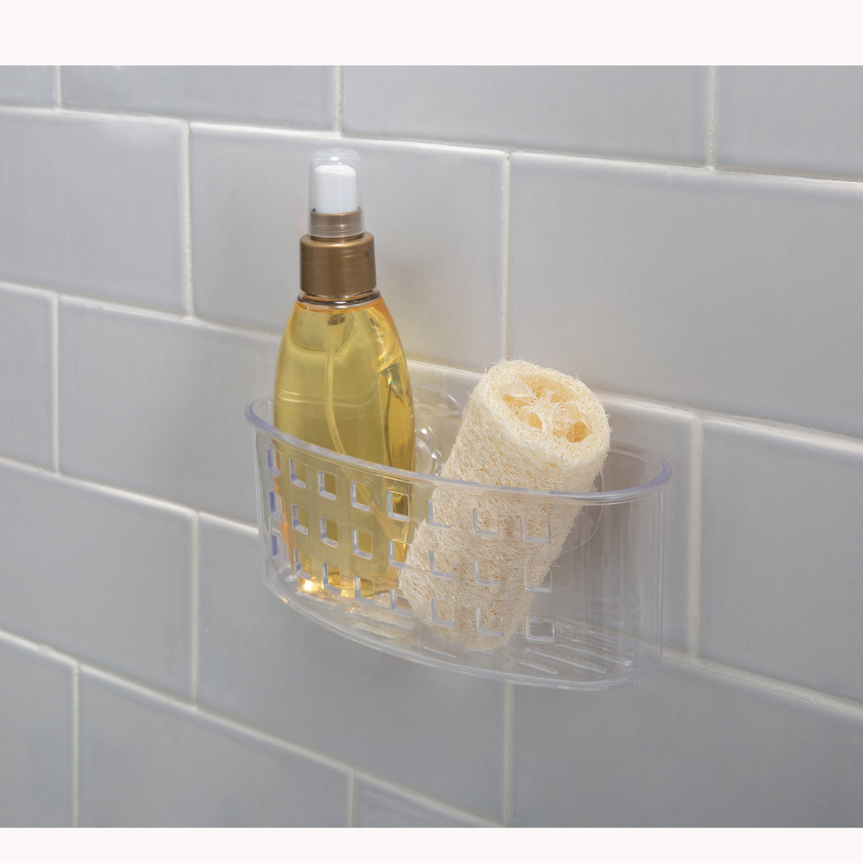 Bath Bliss Compact Suction Bath Basket - 6.25x2.5x2.325