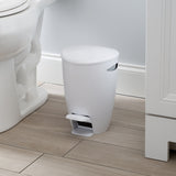 Bath Bliss Contour Waste Bin and Toilet Brush Set, White