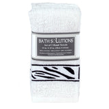 Bath Solutions Zebra Print Three Piece Hand Towel Set