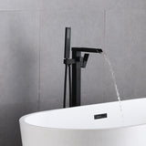 BATHLET Single Handle Floor Mounted Freestanding Tub Filler with Handshower