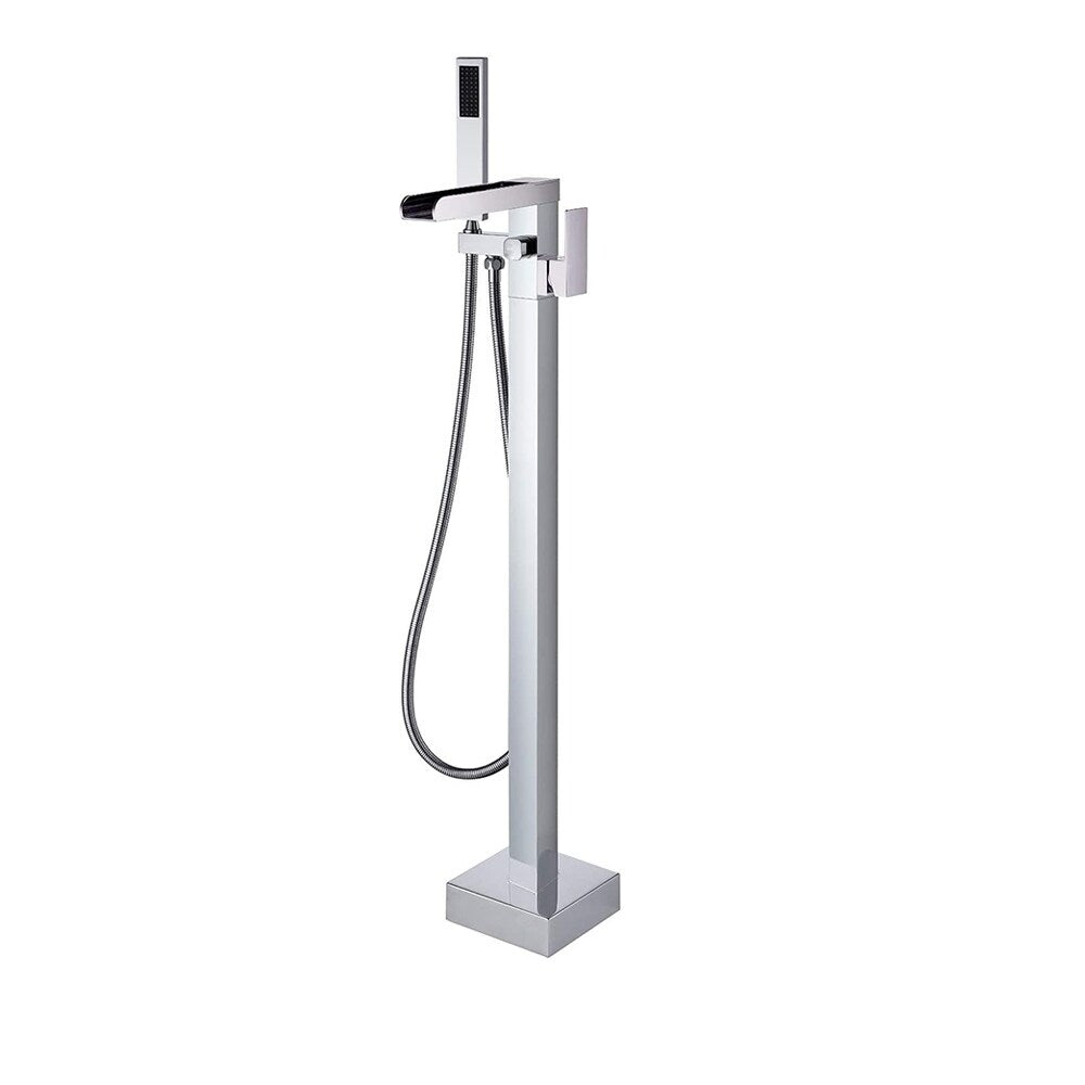 BATHLET Single Handle Floor Mounted Freestanding Tub Filler with Handshower