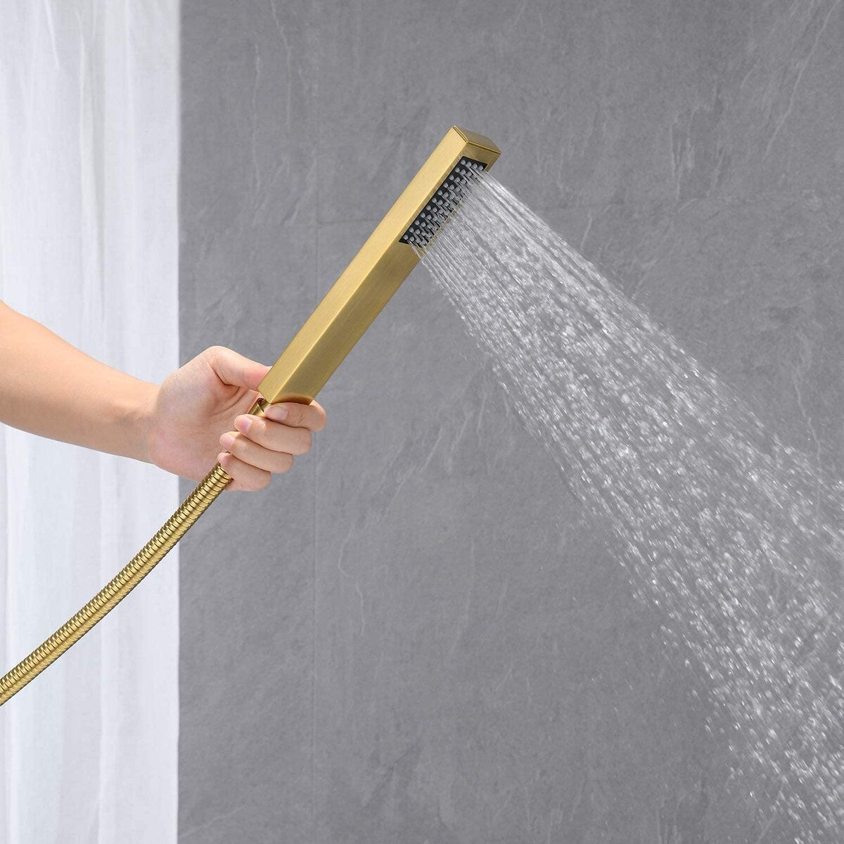 BATHLET Single Handle Floor Mounted Freestanding Tub Filler with Handshower