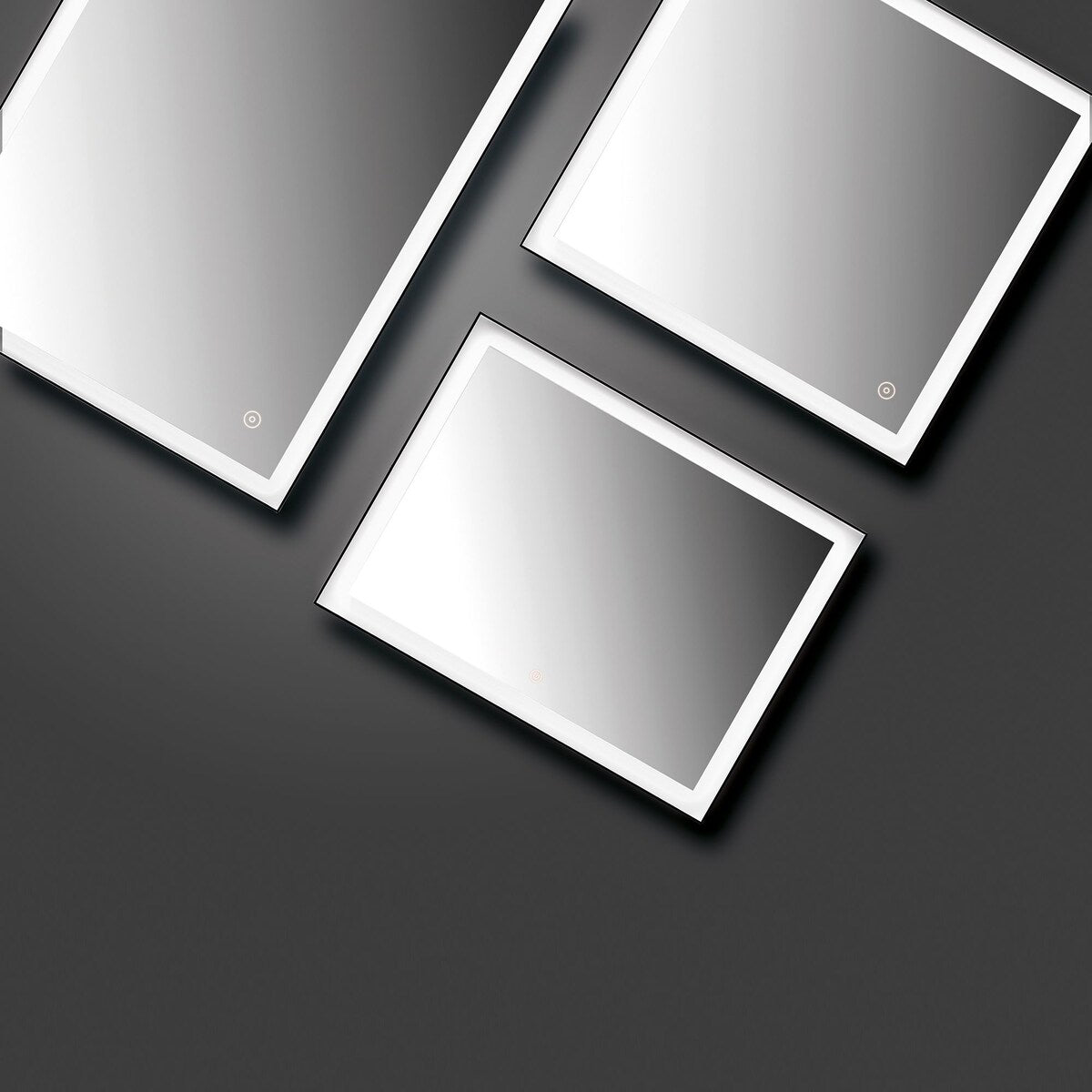 Bathroom Anti-Fog Wall Mounted LED Mirror With Dimmer