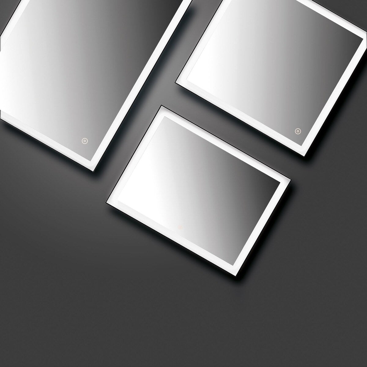 Bathroom Anti-Fog Wall Mounted LED Mirror With Dimmer