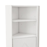 Bathroom Corner Cabinet with Doors and Adjustable Shelves