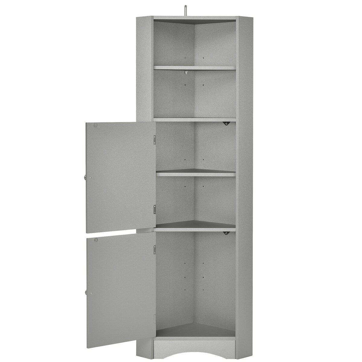 Bathroom Corner Cabinet with Doors and Adjustable Shelves