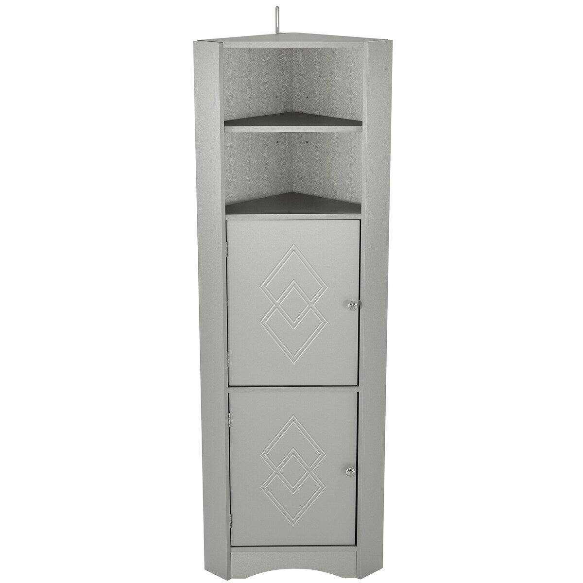 Bathroom Corner Cabinet with Doors and Adjustable Shelves