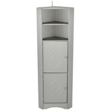 Bathroom Corner Cabinet with Doors and Adjustable Shelves