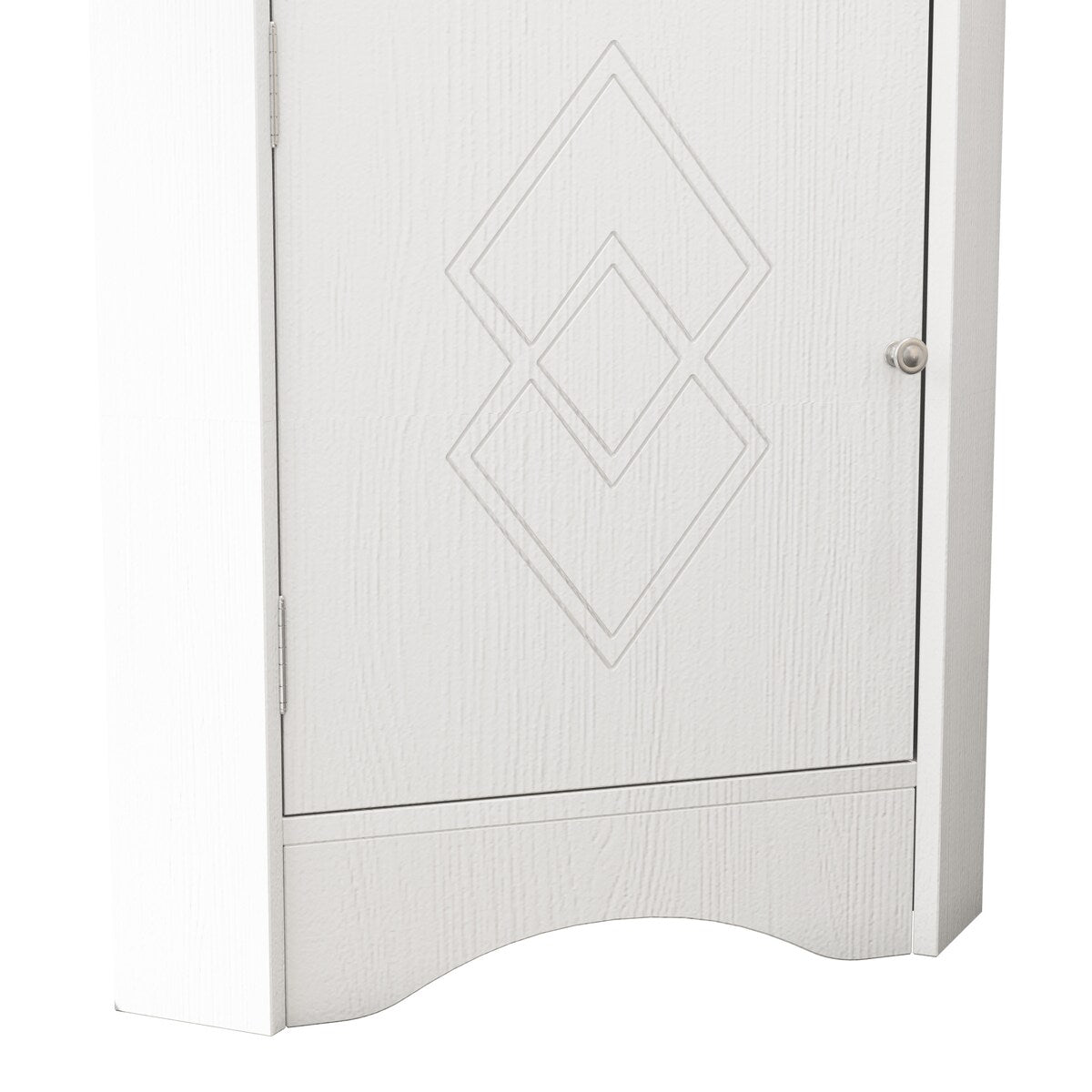 Bathroom Corner Cabinet with Doors and Adjustable Shelves