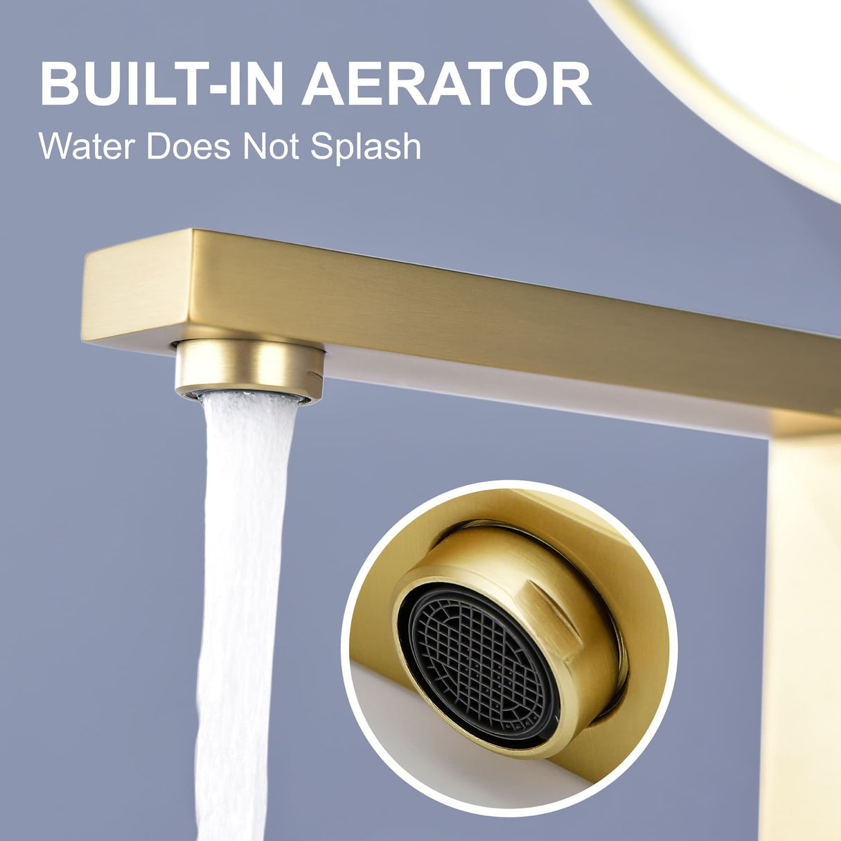 8 Inch Bathroom Faucet 3 Holes Two Handles Modern Luxury Widespread Bathroom Sink Faucet Tap with Water Supply Lines