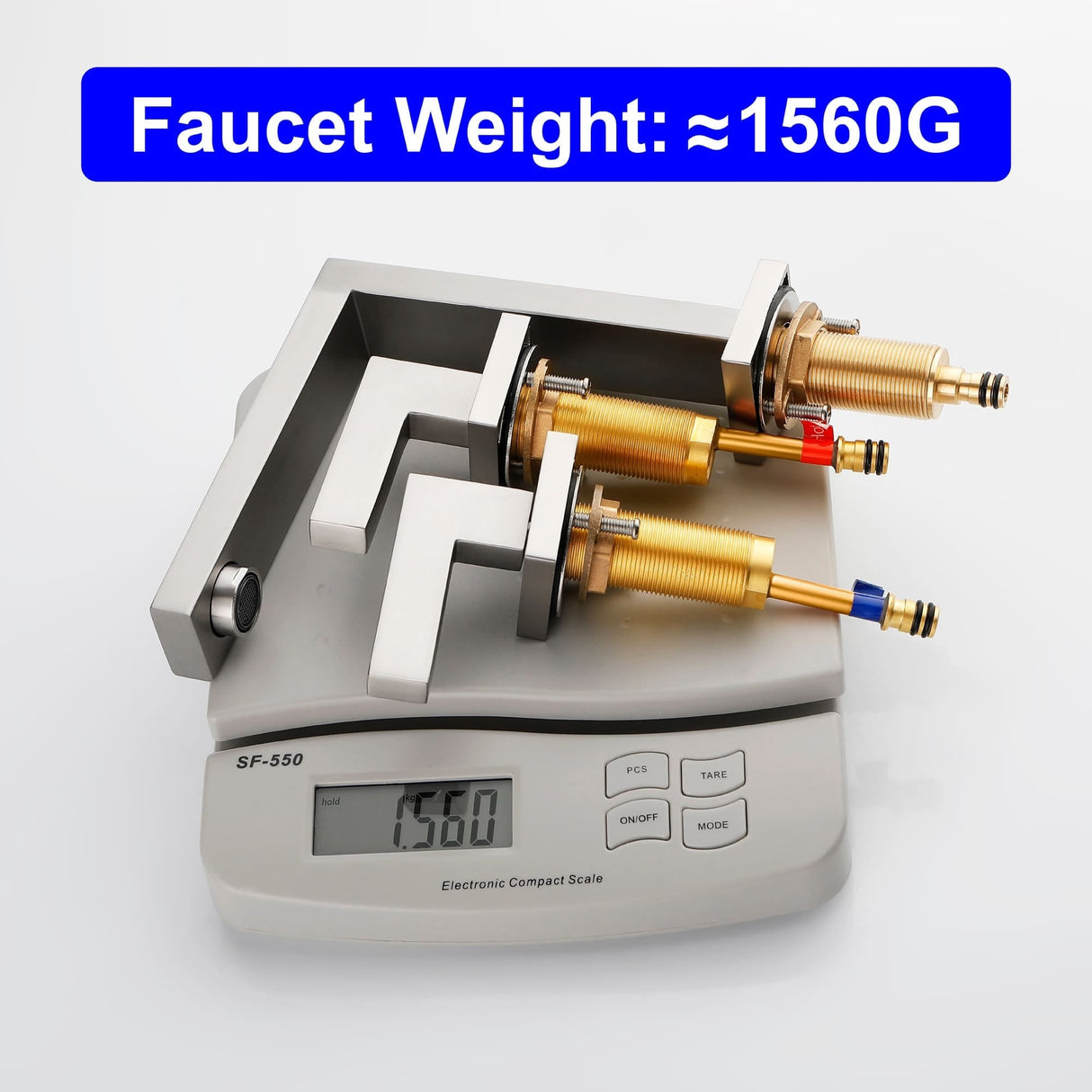 8 Inch Bathroom Faucet 3 Holes Two Handles Modern Luxury Widespread Bathroom Sink Faucet Tap with Water Supply Lines