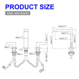 8 Inch Bathroom Faucet 3 Holes Two Handles Modern Luxury Widespread Bathroom Sink Faucet Tap with Water Supply Lines