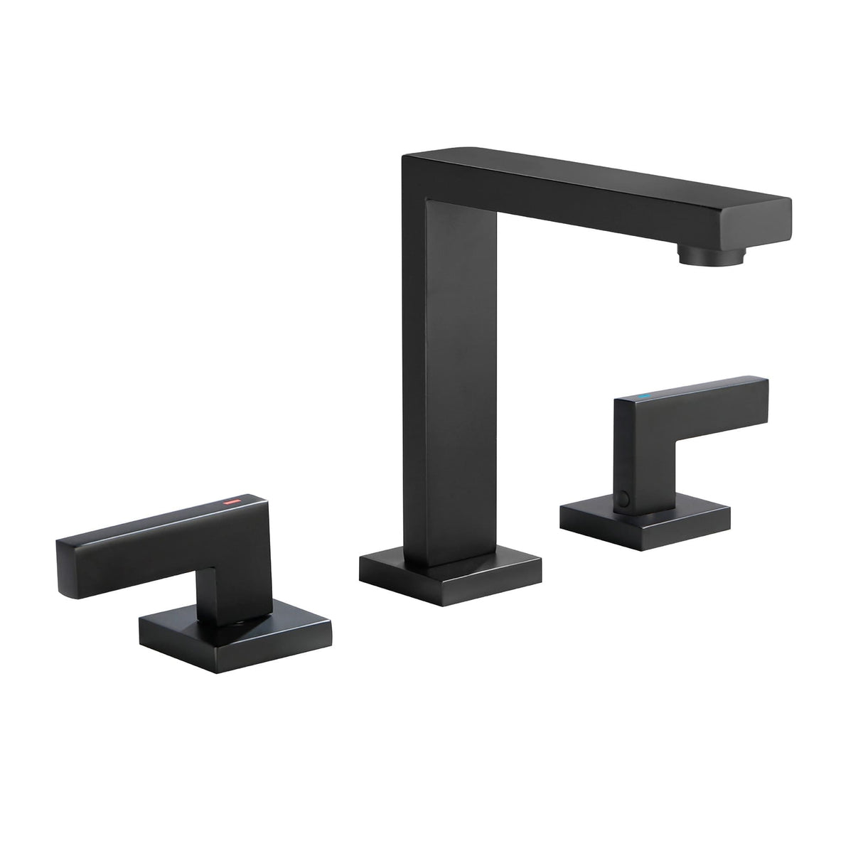 8 Inch Bathroom Faucet 3 Holes Two Handles Modern Luxury Widespread Bathroom Sink Faucet Tap with Water Supply Lines