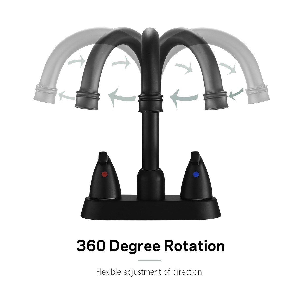 Bathroom Faucet Modern Commercial Two Handle Black Vessel Sink Faucet,Bathroom Vanity Sink Faucets