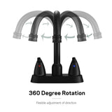 Bathroom Faucet Modern Commercial Two Handle Black Vessel Sink Faucet,Bathroom Vanity Sink Faucets
