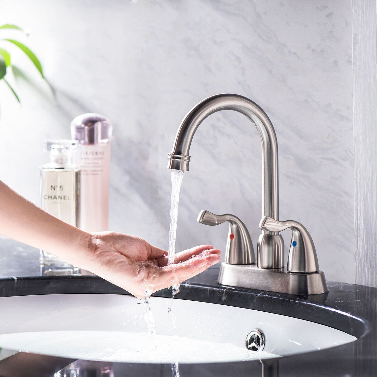 Bathroom Faucet Modern Commercial Two Handle Black Vessel Sink Faucet,Bathroom Vanity Sink Faucets