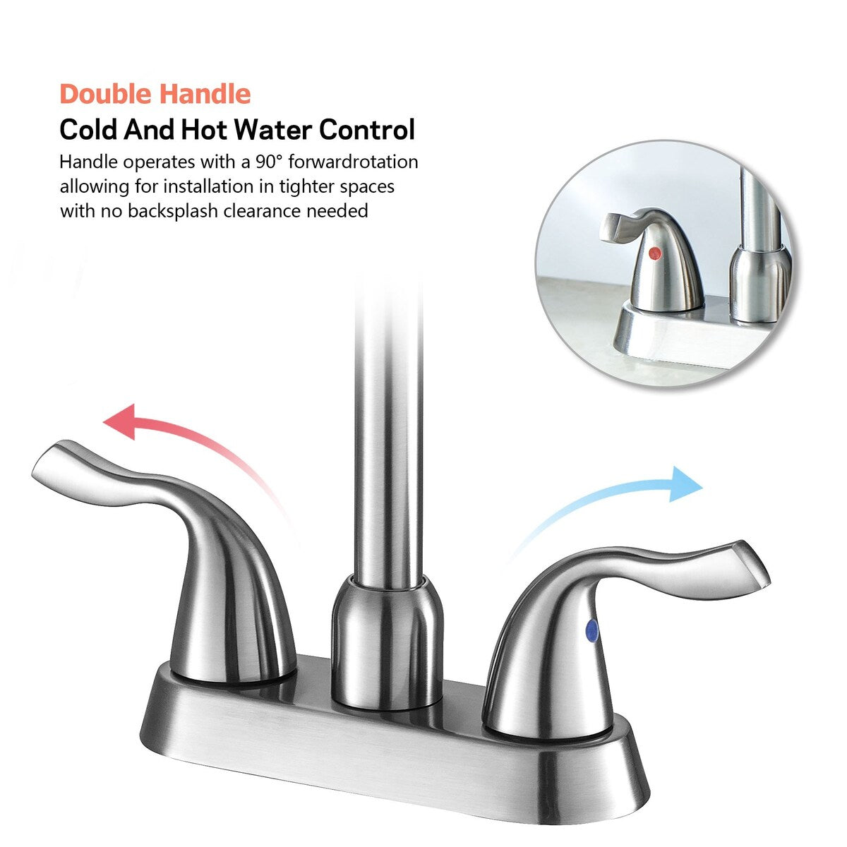 Bathroom Faucet Modern Commercial Two Handle Black Vessel Sink Faucet,Bathroom Vanity Sink Faucets