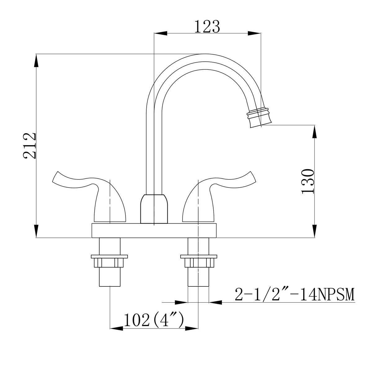 Bathroom Faucet Modern Commercial Two Handle Black Vessel Sink Faucet,Bathroom Vanity Sink Faucets